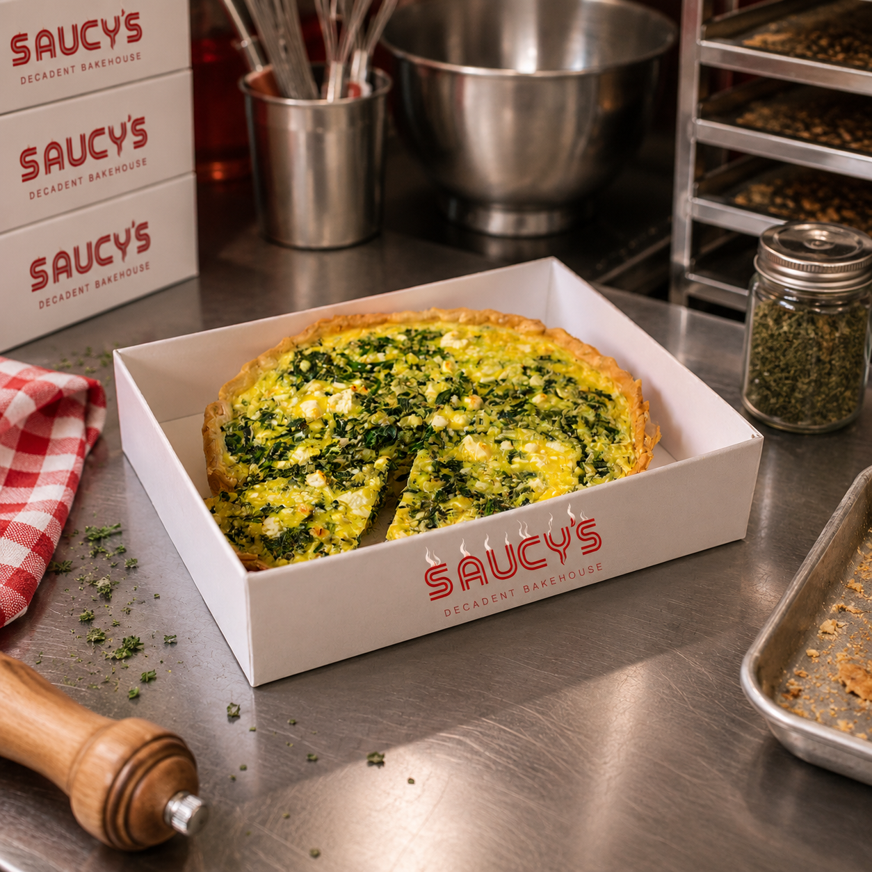 Family Quiche Spinach & Cheese