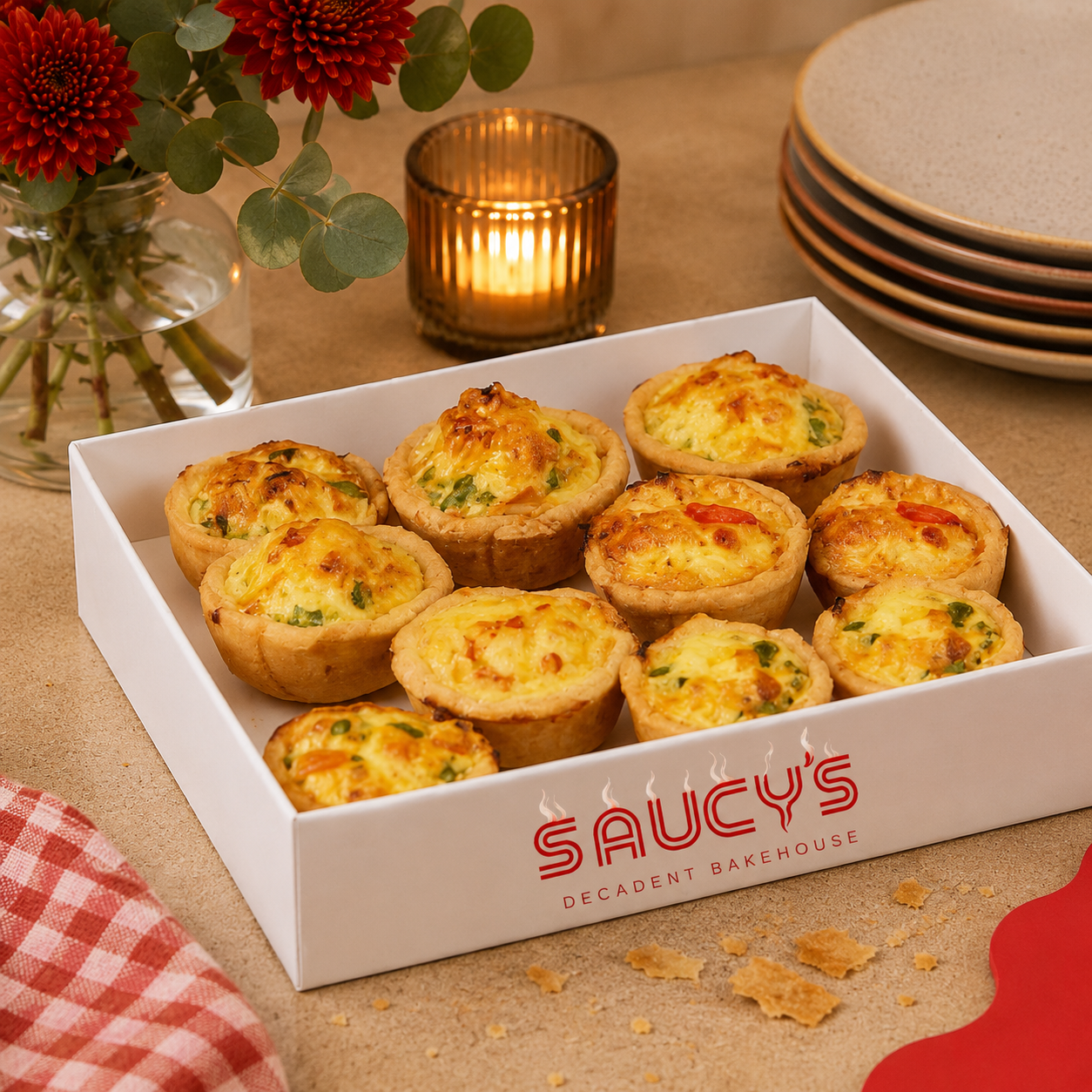 Party Quiche Vegetable (sold per dozen)